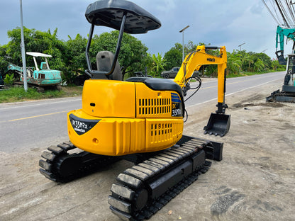 Komatsu PC35MR-1 มุมซ้ายหลัง