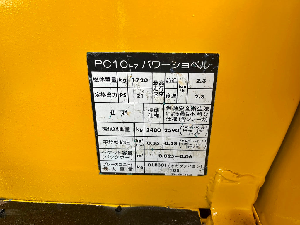 Komatsu PC10-7