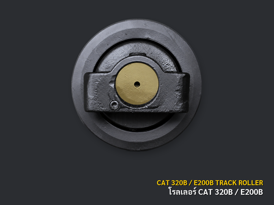 โรลเลอร์ช่วงล่าง CAT 320B / HITACHI E200B เกรด PPR ภาพมุมที่ 2 พื้นหลังเทาเข้ม CNPTRACTOR